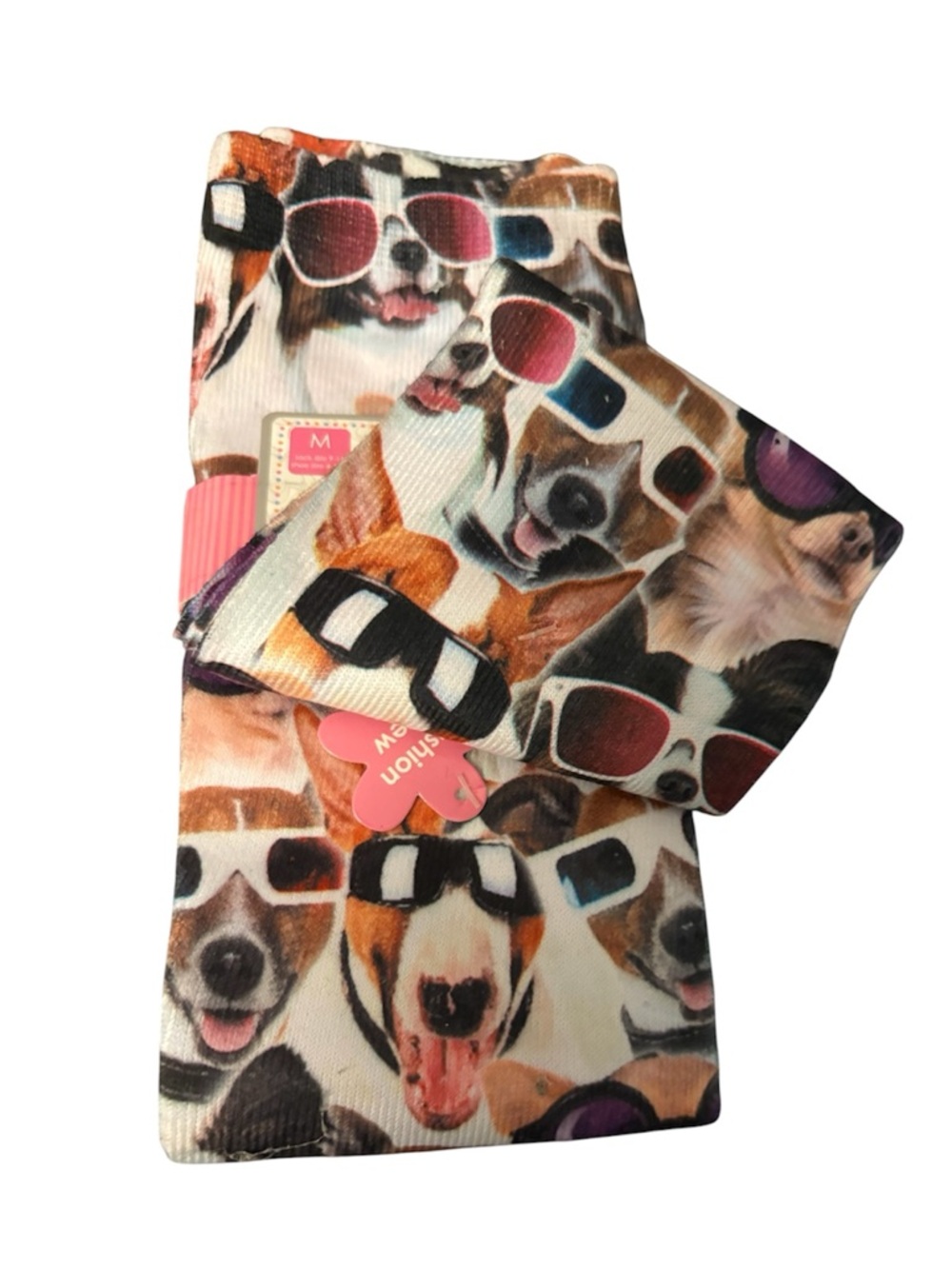Dog Sunglasses Crew Socks Set 2 pairs size 9 - 11 - Picture 2 of 3